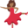 woman dancing, medium-dark skin tone